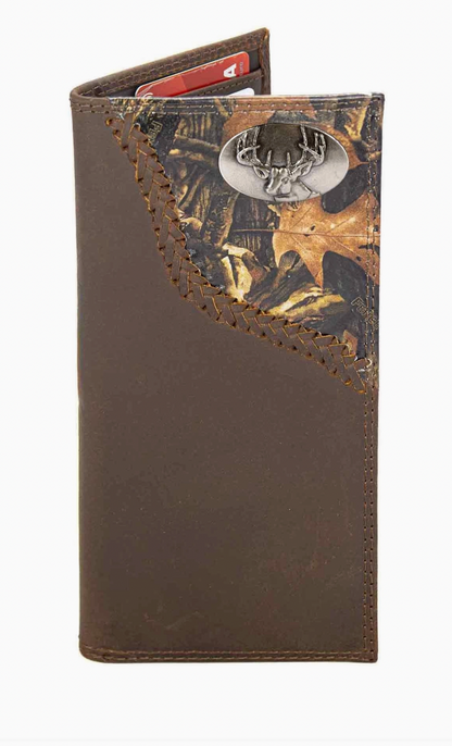 Buck Leather Roper Wallet Fence Row