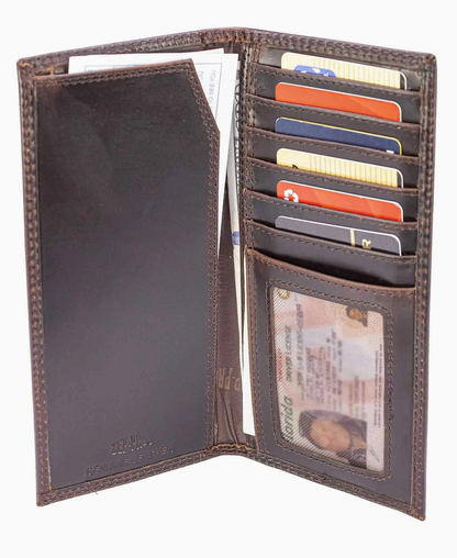 Lsu Tigers Men's Collegiate Secretary Leather Wallet Crazy Horse