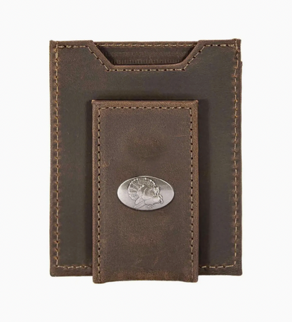 Turkey Magnetic Leather Slim Wallet Crazy Horse