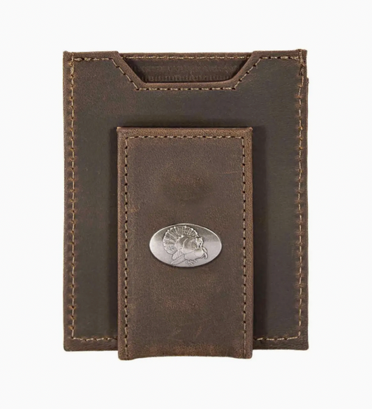 Turkey Magnetic Leather Slim Wallet Crazy Horse