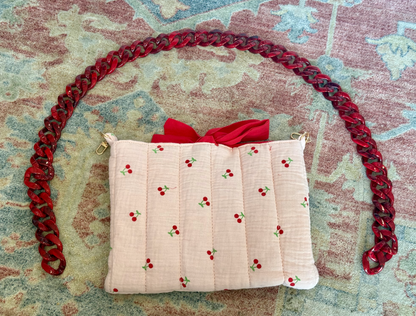 Quilted Bible Cover/Bag w/ Acrylic Chain