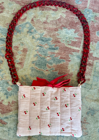Quilted Bible Cover/Bag w/ Acrylic Chain