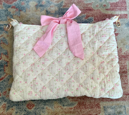 Quilted Bible Cover/Bag w/ Acrylic Chain