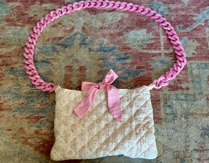 Quilted Bible Cover/Bag w/ Acrylic Chain