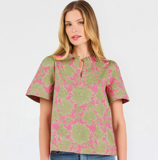Ramona Garden Top Pink