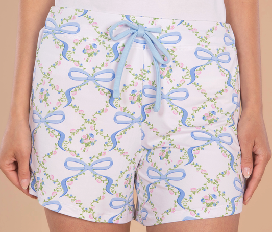Bows and Blossoms Pajama Shorts