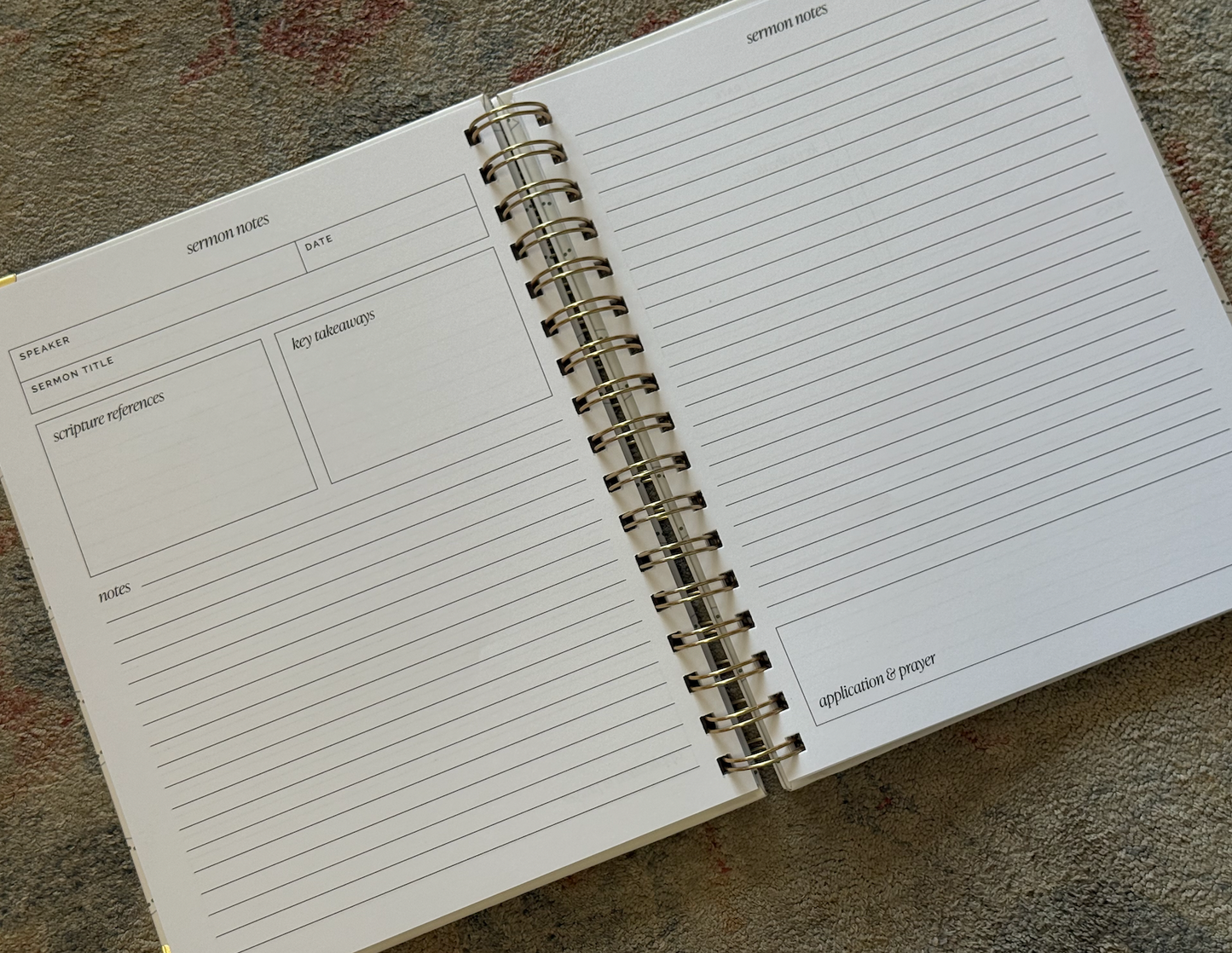 Journal Sermon Notes Heirloom Tile