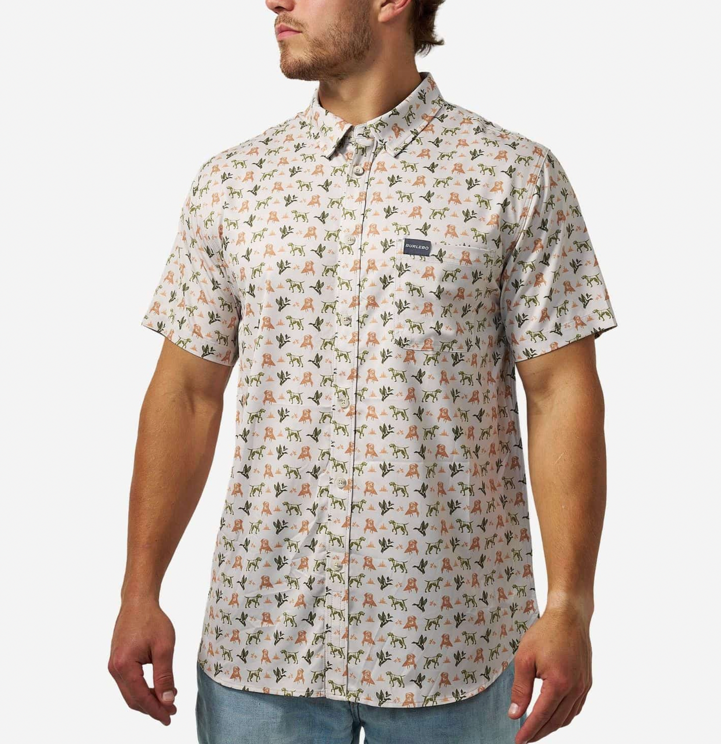 Performance Button Up-Mallard Duck Dog