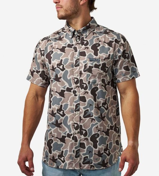 Performance Button Up-Mallard Mayhem Camo