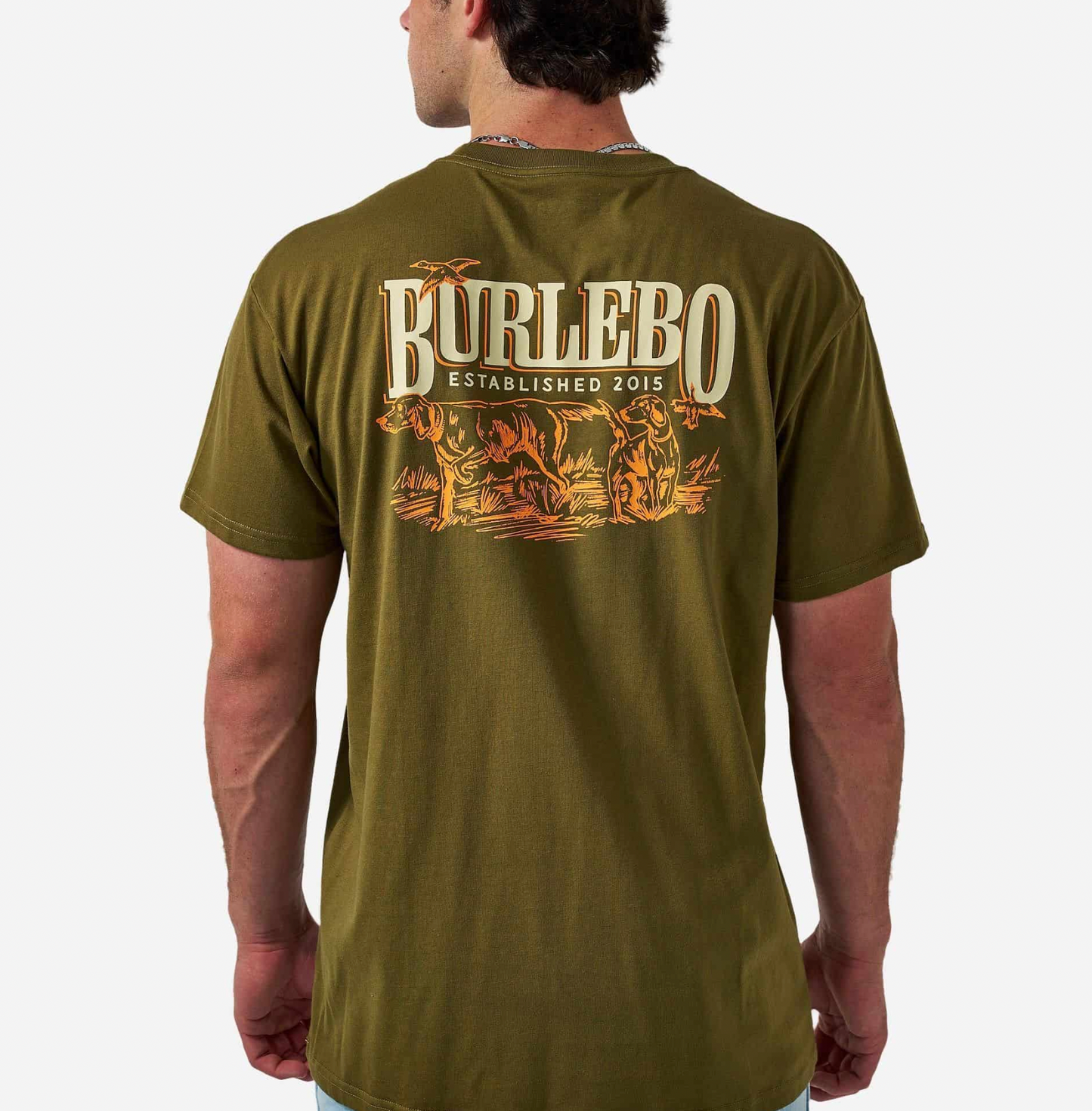 Hunting Dogs Tee-Hunter Green