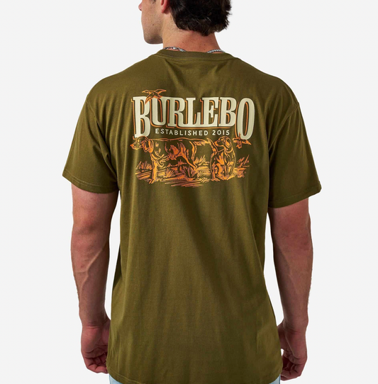 Hunting Dogs Tee-Hunter Green