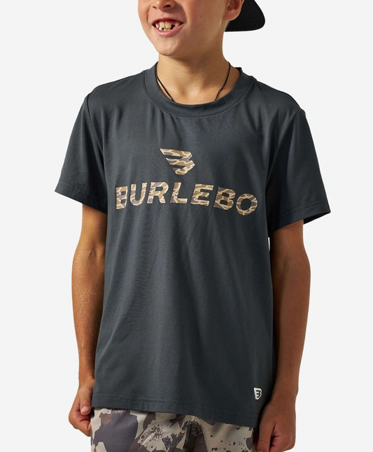 Youth Go-To Tee-Flying B Logo-Gun Metal