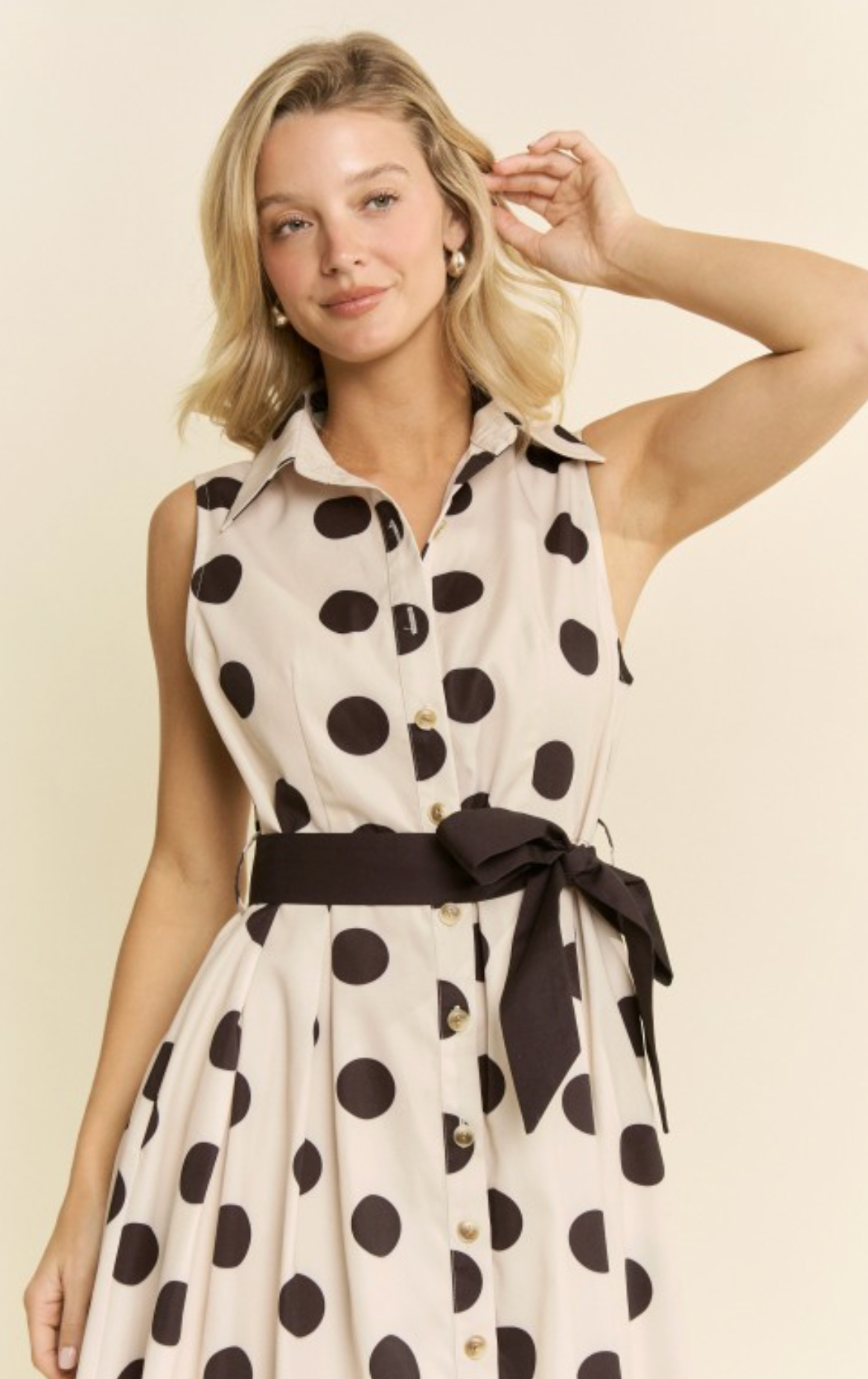 Polka Dot Button Down Dress