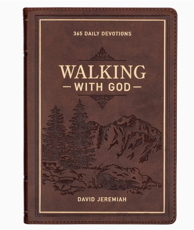 Devotional Walking with God Large Print Faux Leather
