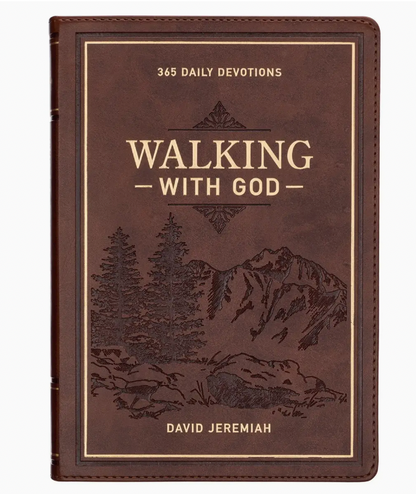 Devotional Walking with God Large Print Faux Leather
