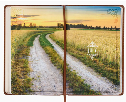 Devotional Walking with God Large Print Faux Leather