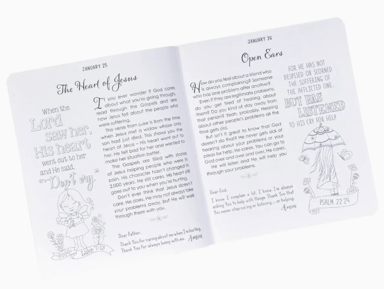 Kid Book Illustrated Devotional For Girls Softcover