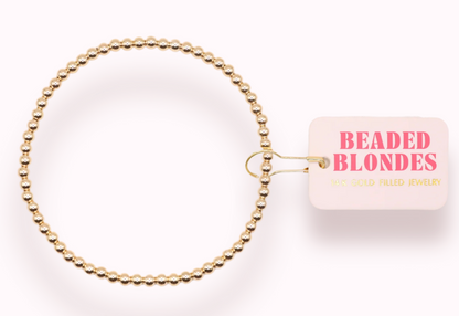 3MM Gold Beaded Bracelet
