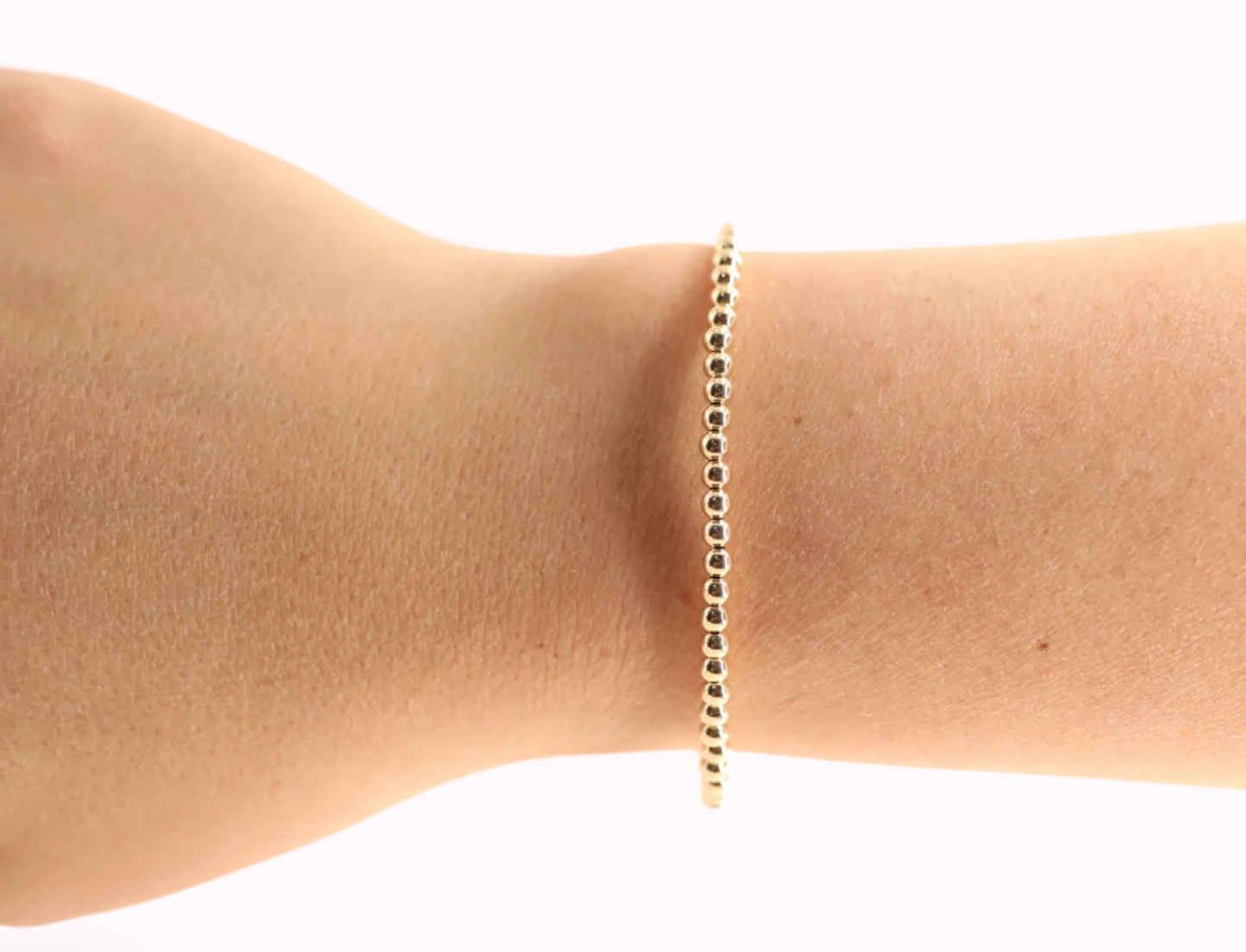 3MM Gold Beaded Bracelet