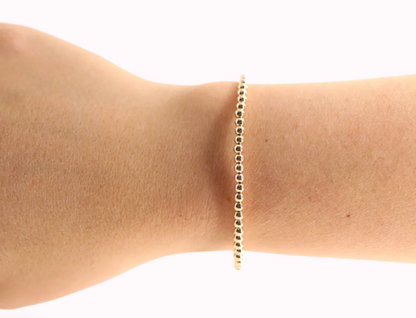 3MM Gold Beaded Bracelet