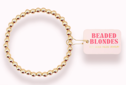5MM Gold Beaded Bracelet