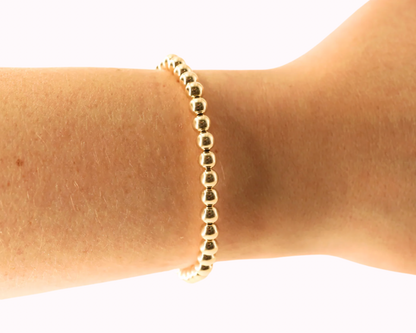 5MM Gold Beaded Bracelet