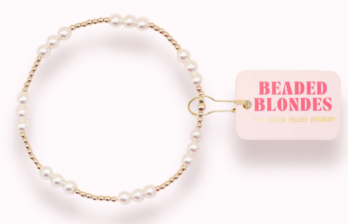 ILY Pearl Bracelet in Gold