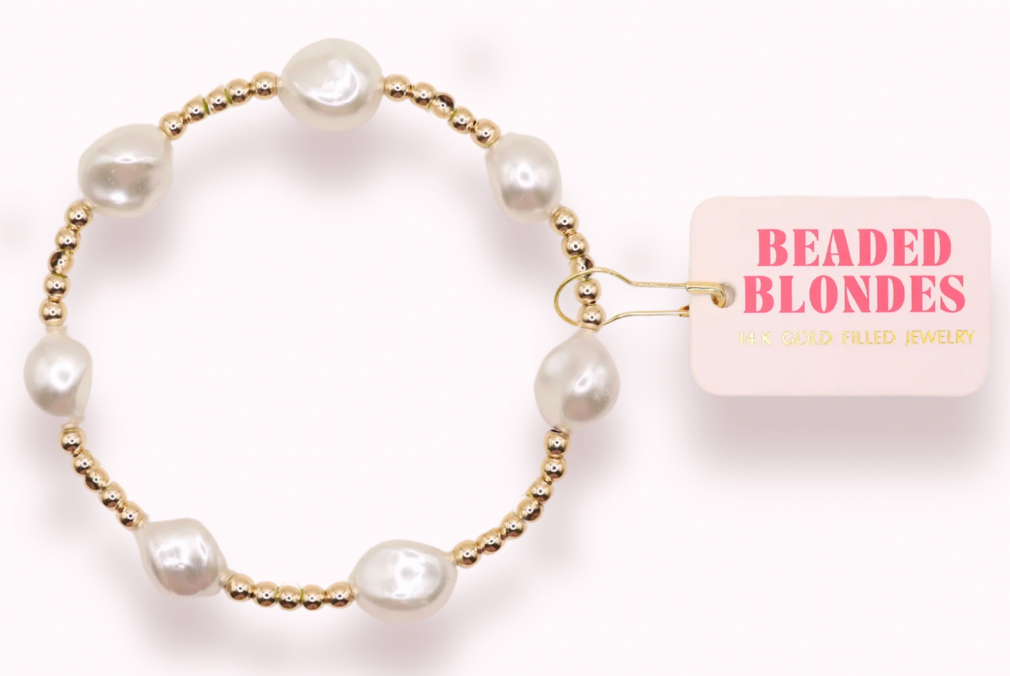 Sadie Pearl Bracelet in Gold