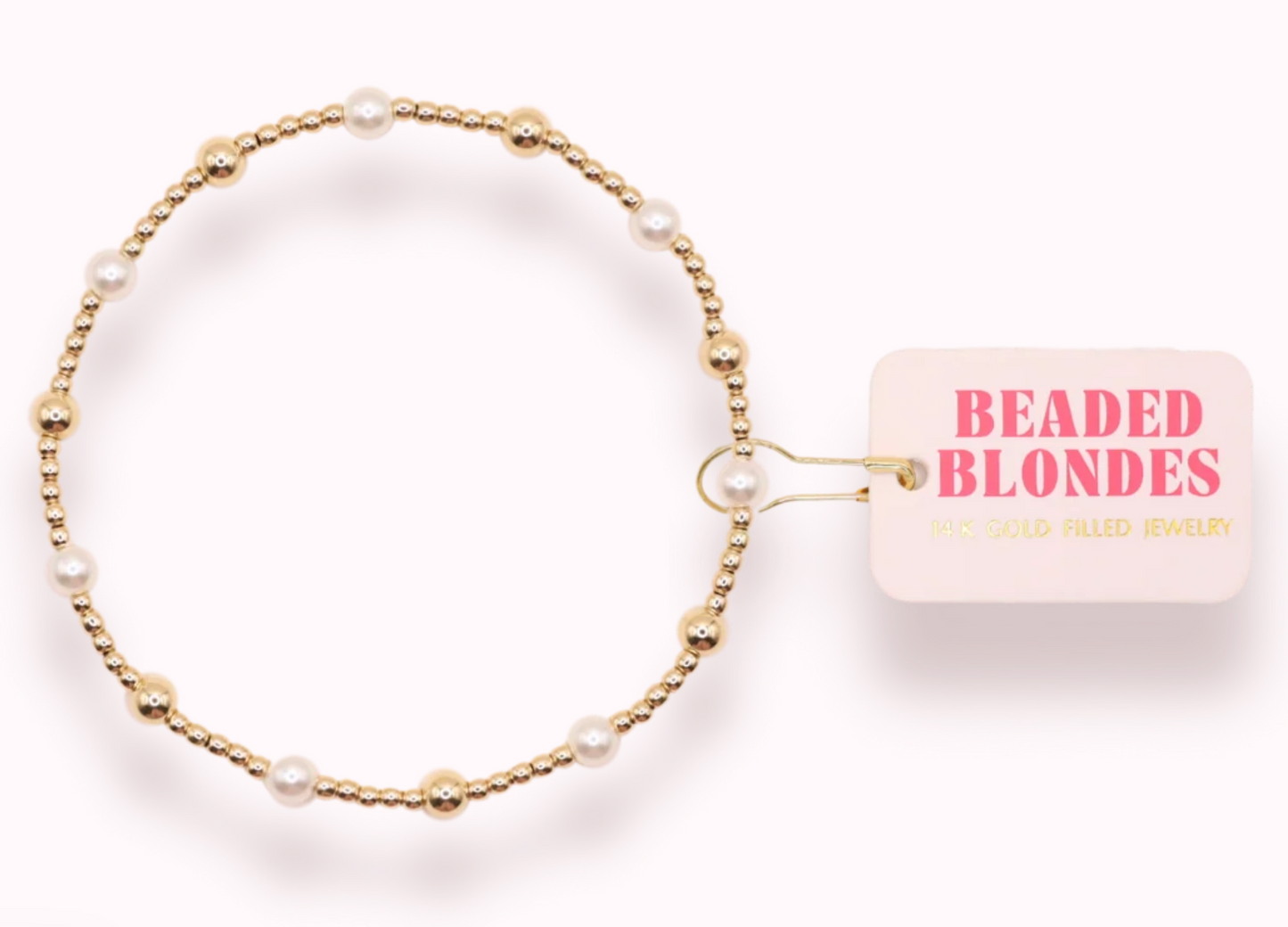 June Pearl + Gold Alternating Bracelet