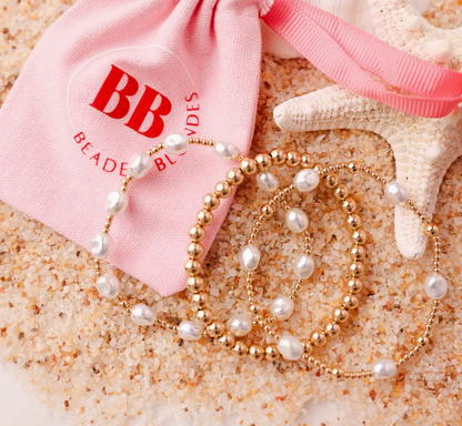 Bri Pearl Bracelet in Gold