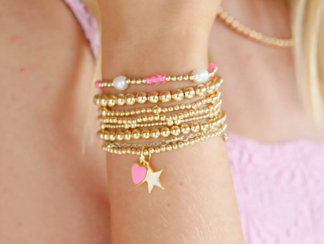 Hot Pink Pearl Poppi Bracelet