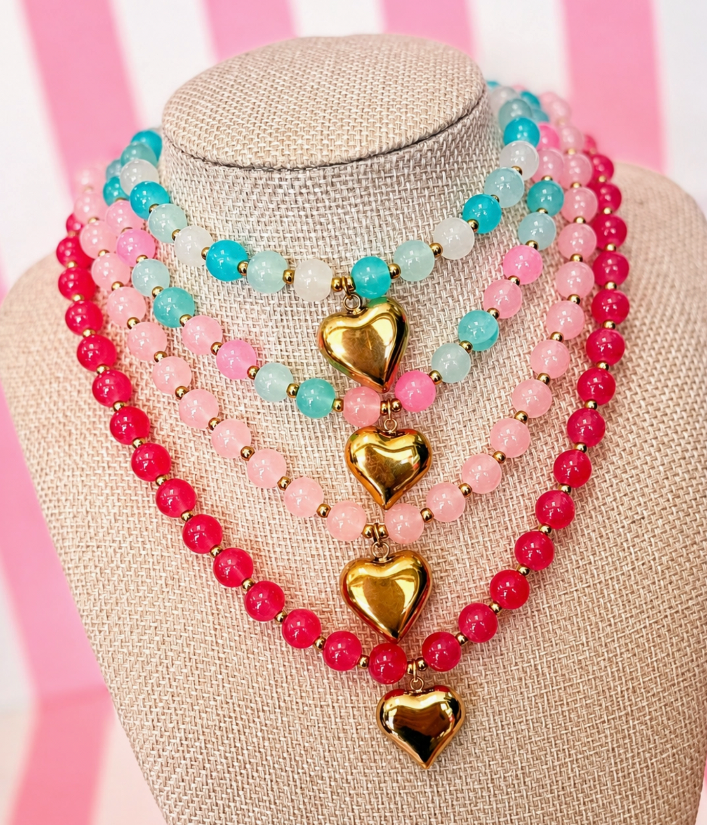 Small Bubble Heart Necklace