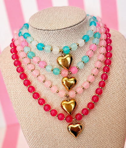 Small Bubble Heart Necklace