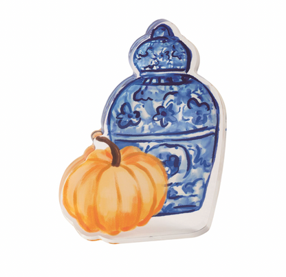 Jar & Pumpkin  Topiary Acrylic Sitter