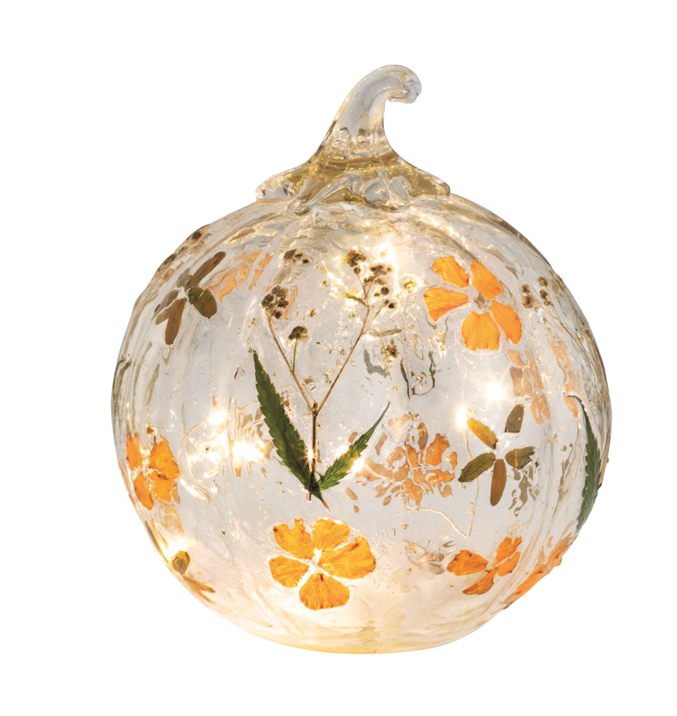 LG GATHER LED GLASS PUMPKIN