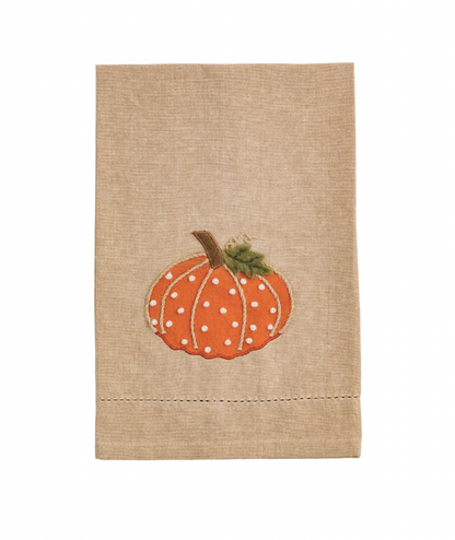 ORANGE PUMP FRENCH KNOT TOWEL