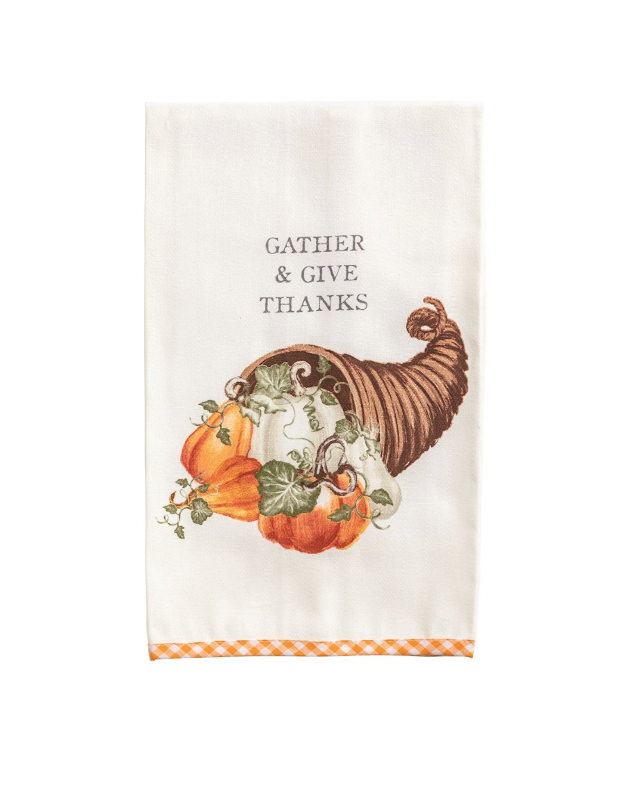 Gather And Give Gingham Hem Towel