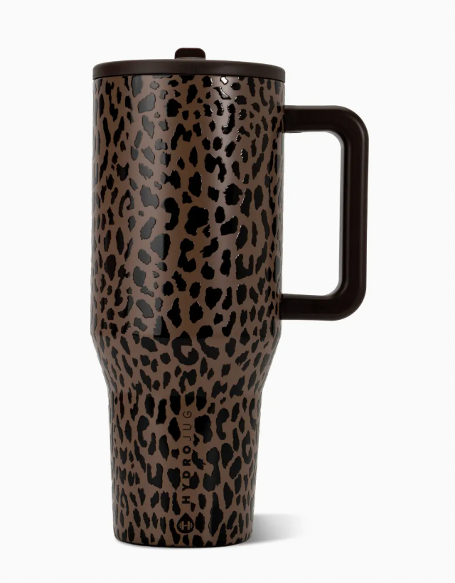 Brown Leopard HydroJug 40 oz Traveler Tumbler