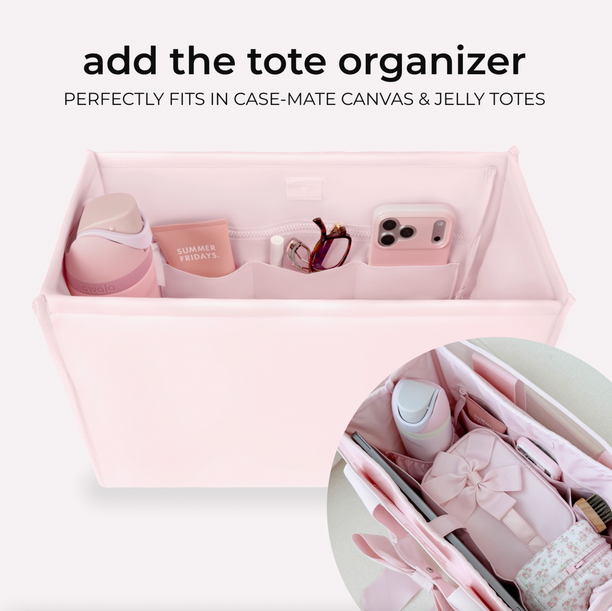 Case-Mate Afternoon Rosé Bow Jelly Tote Bag