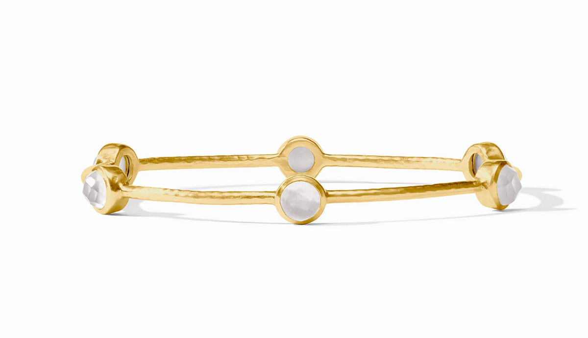 Milano Luxe Bangle-Iridescent Clear Crystal-L