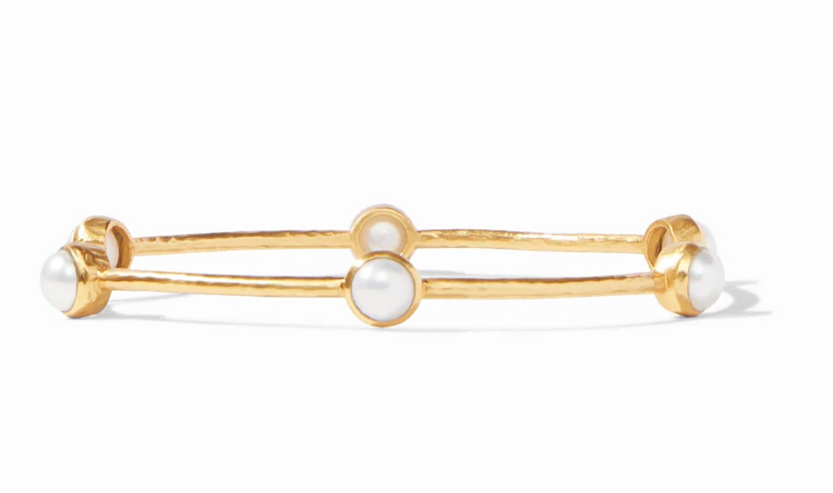 Milano Luxe Bangle-Pearl-L