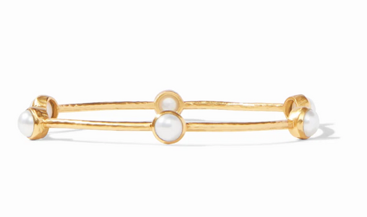Milano Luxe Bangle-Pearl-M