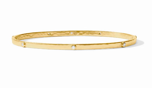 Crescent Stone Bangle-Cubic Zirconia-M