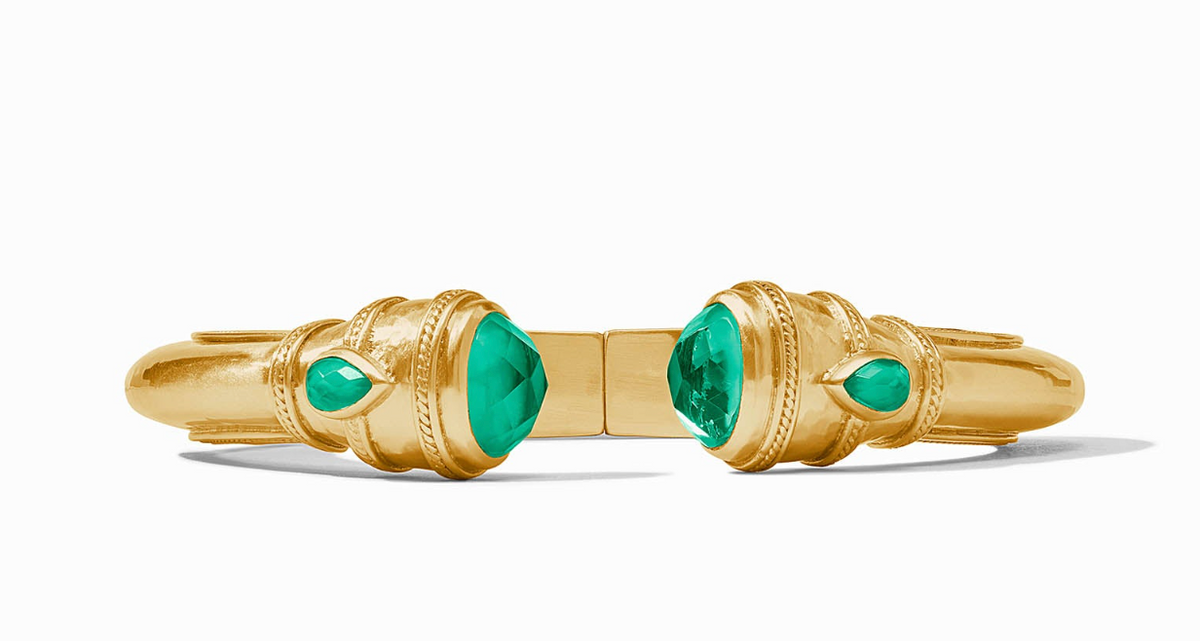 Cannes Demi Cuff-Iridescent Emerald Green