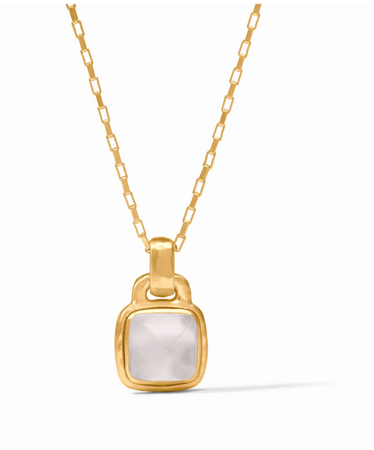 Sahara Solitaire Necklace-Iridescent Clear Crystal-