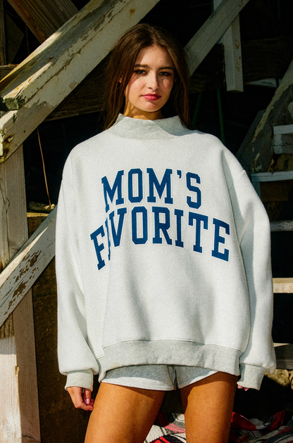 Reversible Mock-Neck Sweatshirt
