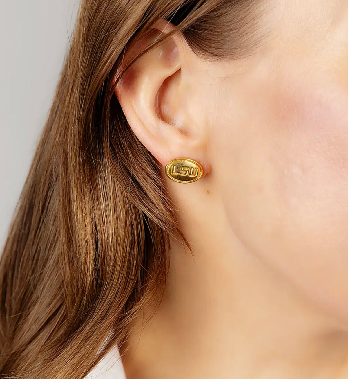 Lsu Tigers 24K Gold Plated Stud Earrings