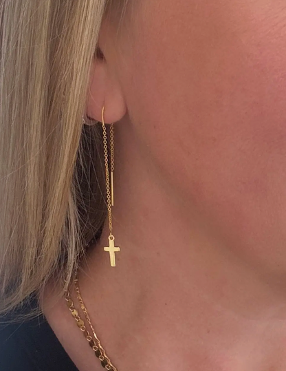 Cross Threader Earrings
