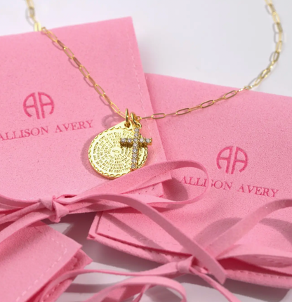 Lord's Prayer Medallion Chain with Cross