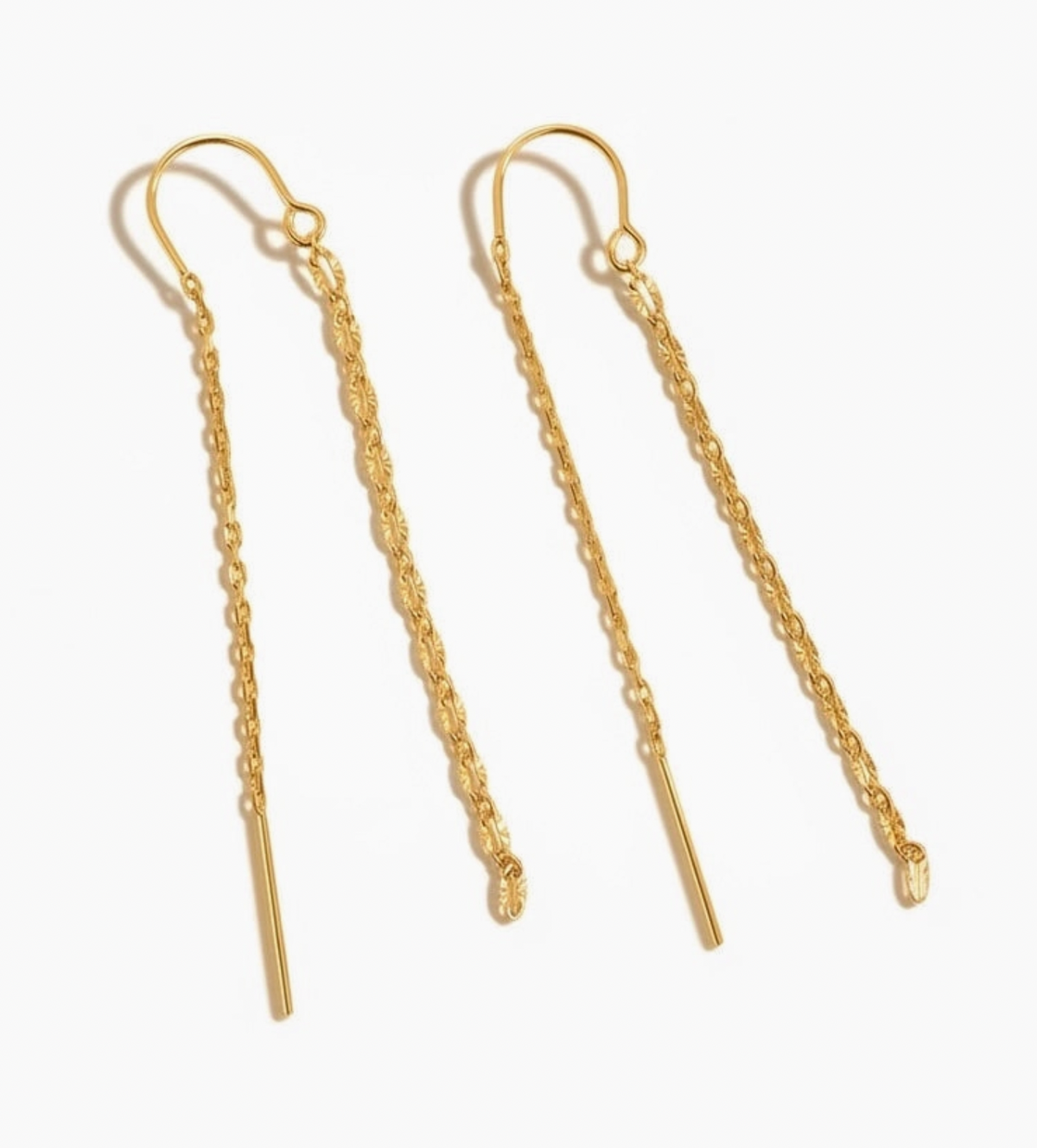 Shimmer Chain Threader Earrings